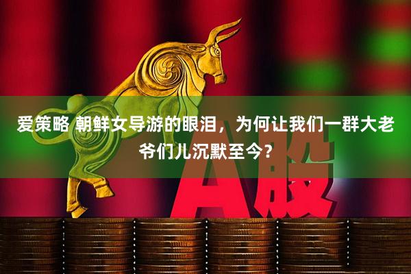 爱策略 朝鲜女导游的眼泪，为何让我们一群大老爷们儿沉默至今？